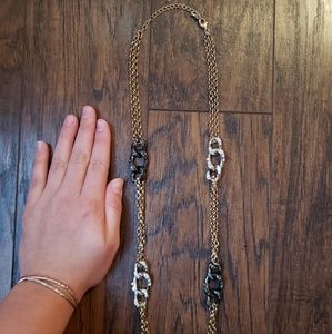 Gold and black necklace